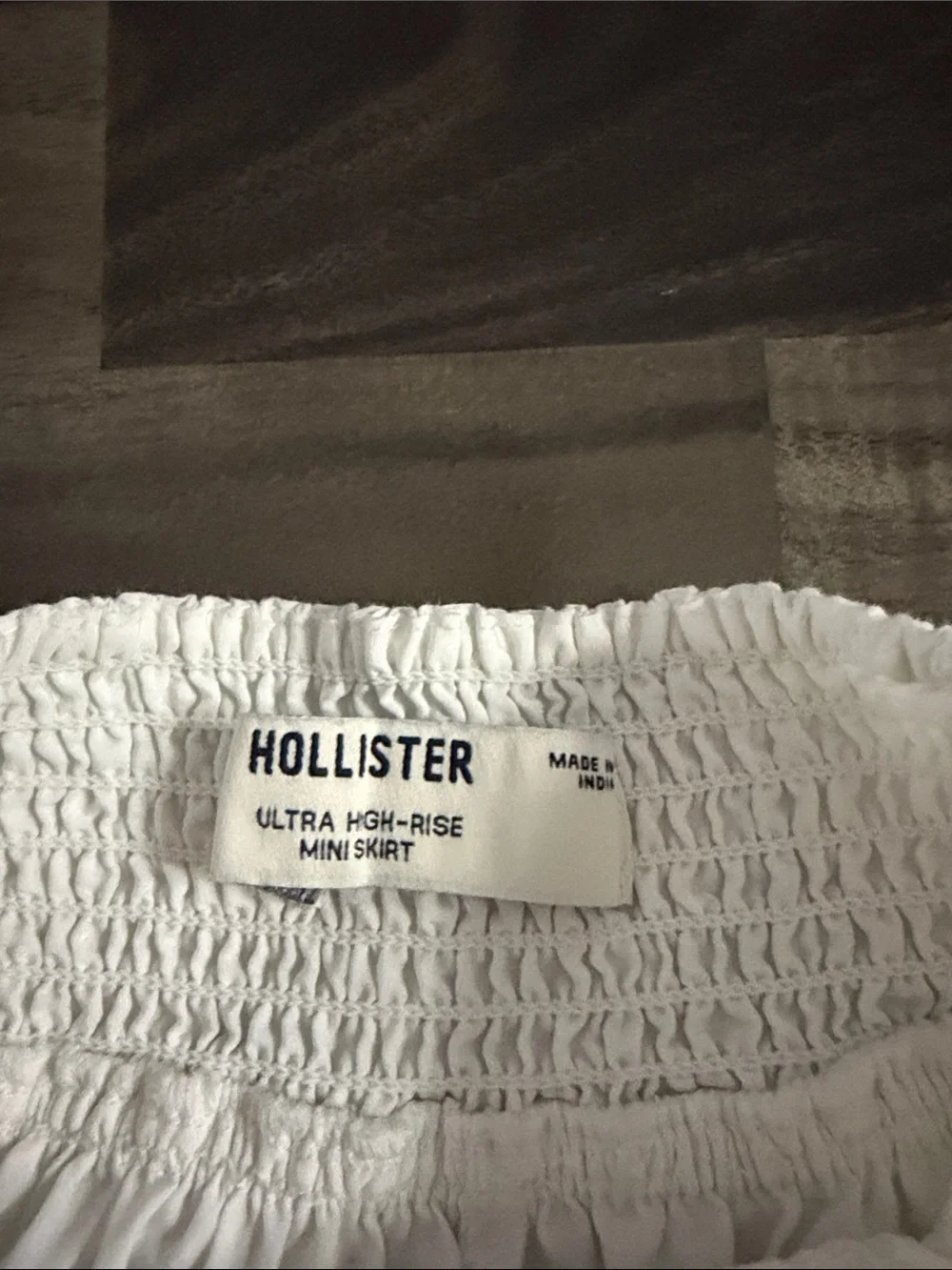Hollister White Tiered Eyelet Ruffle Mini Skirt